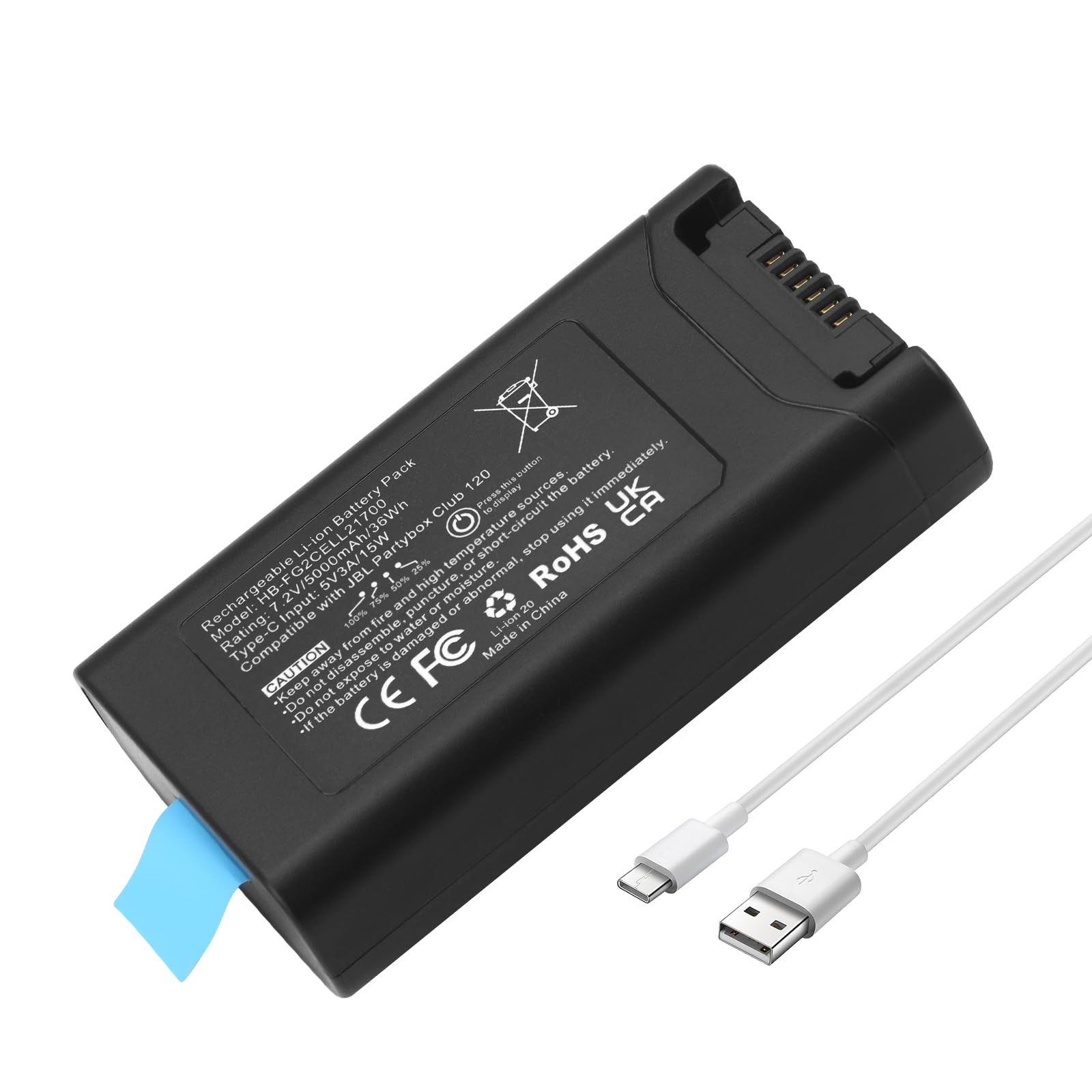 Amazon.com: ZTHY PartyBox Club 120 Battery Replacement for J B L